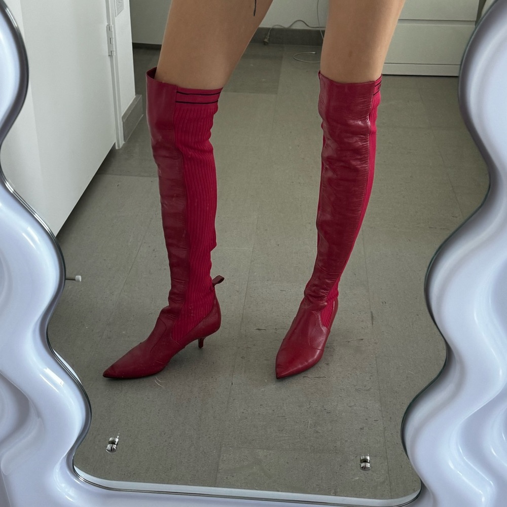 Fendi leather boots 38